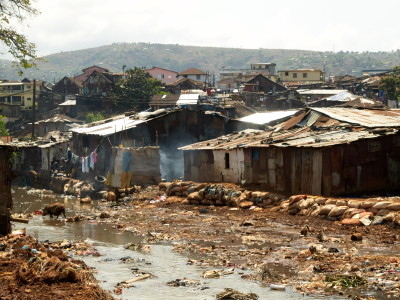 Kroo Bay slum, Freetown, Sierra Leone Kroo Bay slum, Freetown, Sierra Leone