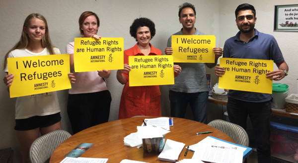 Our group supports Refugee rights Refugees