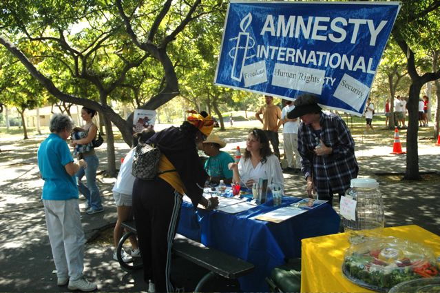 Tabling at the Walk For Hope, 2006