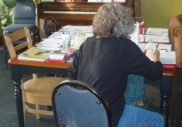 One of our tables at the Write-a-thon One of our tables at the Write-a-thon